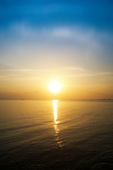 sunset over the lake, Thailand.