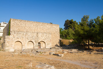 Fototapeta na wymiar Agora archaeological site, Kos, Greece.