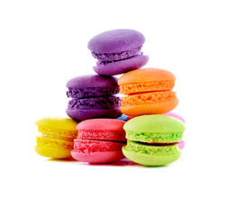 macaroons on white background
