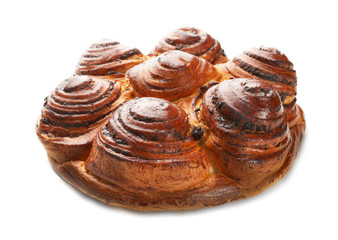 Sweet tasty pastry isolated on white