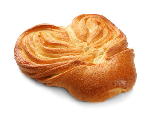 Sweet tasty pastry isolated on white