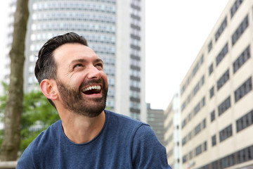 Obraz premium Mature guy with beard laughing