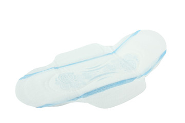 Feminine sanitary napkin on isolated white background.Menstruation