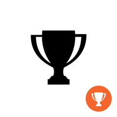 Winner cup simple black silhouette