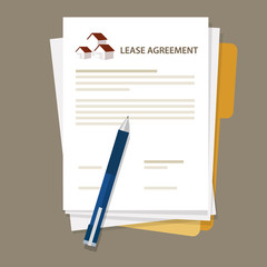 Lease agreement property house document paper pen