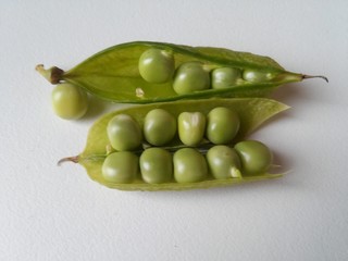 Background with peas's pods 