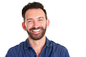 Obraz premium Cheerful mature man with beard