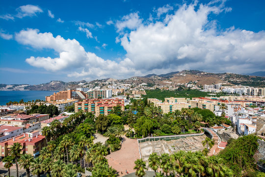 Panoramic view of Almu&ntilde;&eacute;car (Almunecar), Spain
