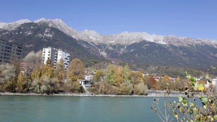 Sunny day in the mountains at the Austrian Alps in Innsbruck