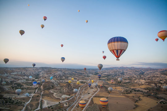 Hot air balloons in Cappadocia