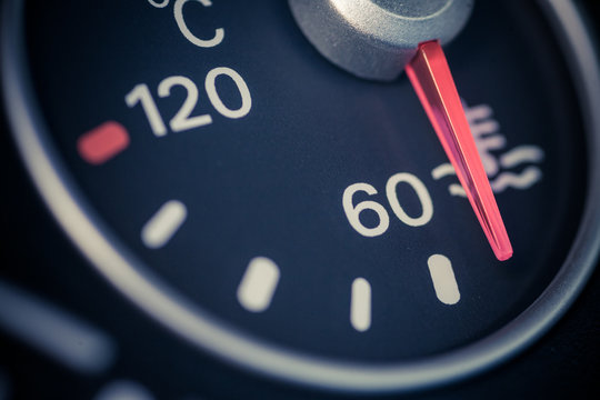 Car coolant temperature gauge