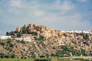Fototapeta na wymiar View of the castle of Salobrena (Castillo De Salobreña), Spain