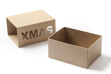 Open Empty Christmas Gifts Box