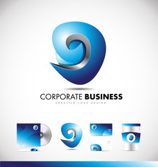 Abstract sphere sign business logo icon design