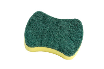 cleaning sponge for cleaning on the white background.