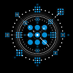 Technical plan, abstract engineering draft for use in graphic an