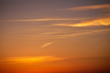 Beautiful colorful sunset sky. Sky as Background.
