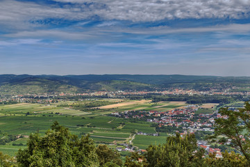 view from Gottweig Abbey hill, Austria