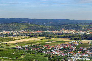Fototapeta na wymiar view from Gottweig Abbey hill, Austria
