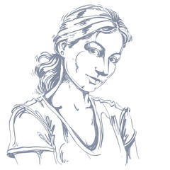 Hand-drawn vector illustration of beautiful romantic and tender