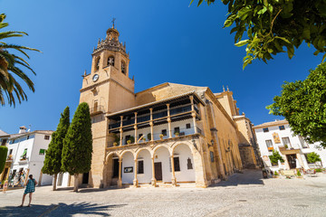 Fototapeta na wymiar Church Santa Maria La Mayor in Ronda, Malaga province, Andalusia, Spain.