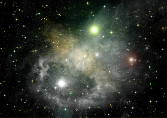 galaxy in a free space