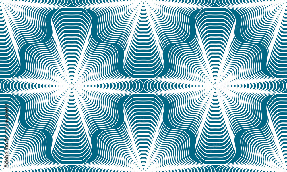 Poster continuous vector pattern with graphic lines, decorative abstrac