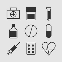 Medicines white and black