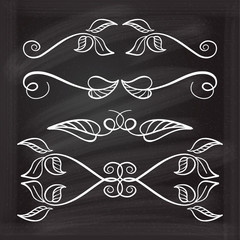 Vector calligraphic design elements.