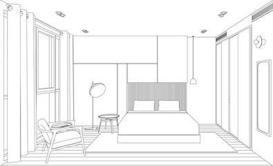 Bedroom line interior