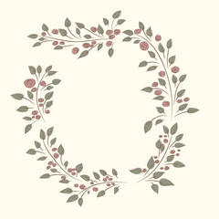 Natural round frame for text