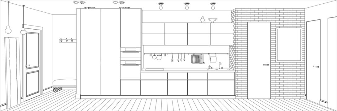 Kitchen line interior