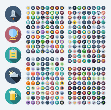 Icons for business, technology, industrial, food and drinks