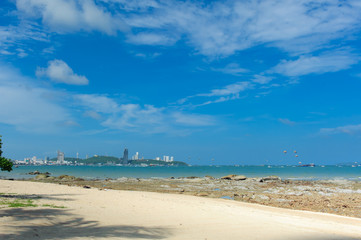 perfect sky and water with reef of ocean Thailand..