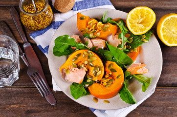 Salad with pumpkin
