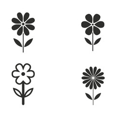 Flower icon set.