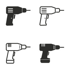 Drill icon set.