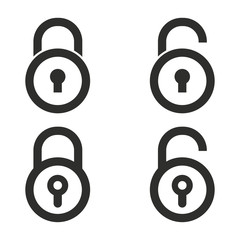 Lock icon set.