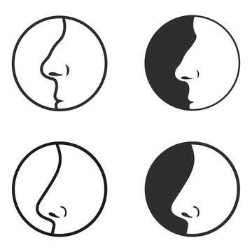 Nose icon set.