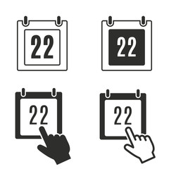 Calendar icon set.