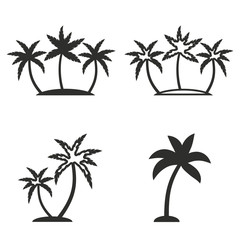 Palm tree icon set.