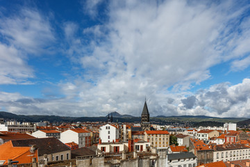 Naklejka na ściany i meble Clermont-Ferrand, The Cathedral,Nôtre-Dame-de-l'Assomption de Clermont, faces Volcano; Puy de Dôme