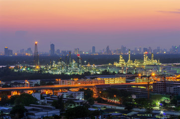 Fototapeta na wymiar landscape of oil refinery