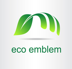 Green leaf. Eco icon.