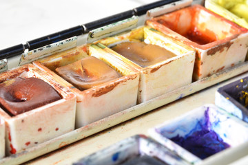Watercolors palette