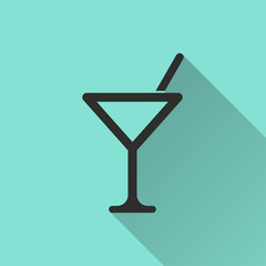 Cocktail - vector icon.