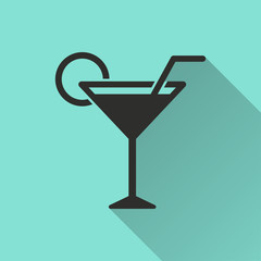 Cocktail - vector icon.