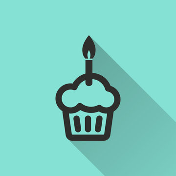 Cake - vector icon.