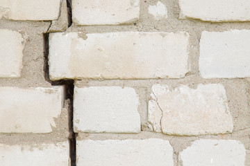 Fototapeta premium Bricks wall with gap. Background.