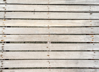 Obraz premium grunge rotting pale wood plank bridge floor texture background